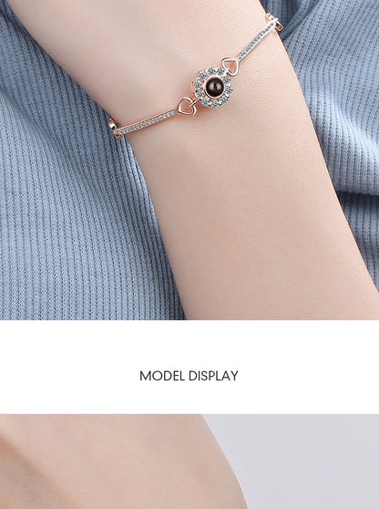 Simple Style Round Heart Shape Copper Zircon Bracelets In Bulk