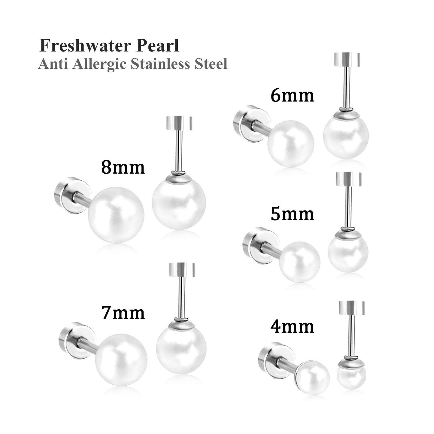 1 Pair Simple Style Geometric Inlay Stainless Steel Artificial Pearls Ear Studs