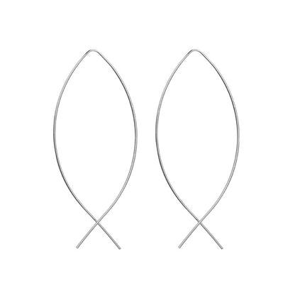 Fashion Geometric Plating Alloy No Inlaid Earrings