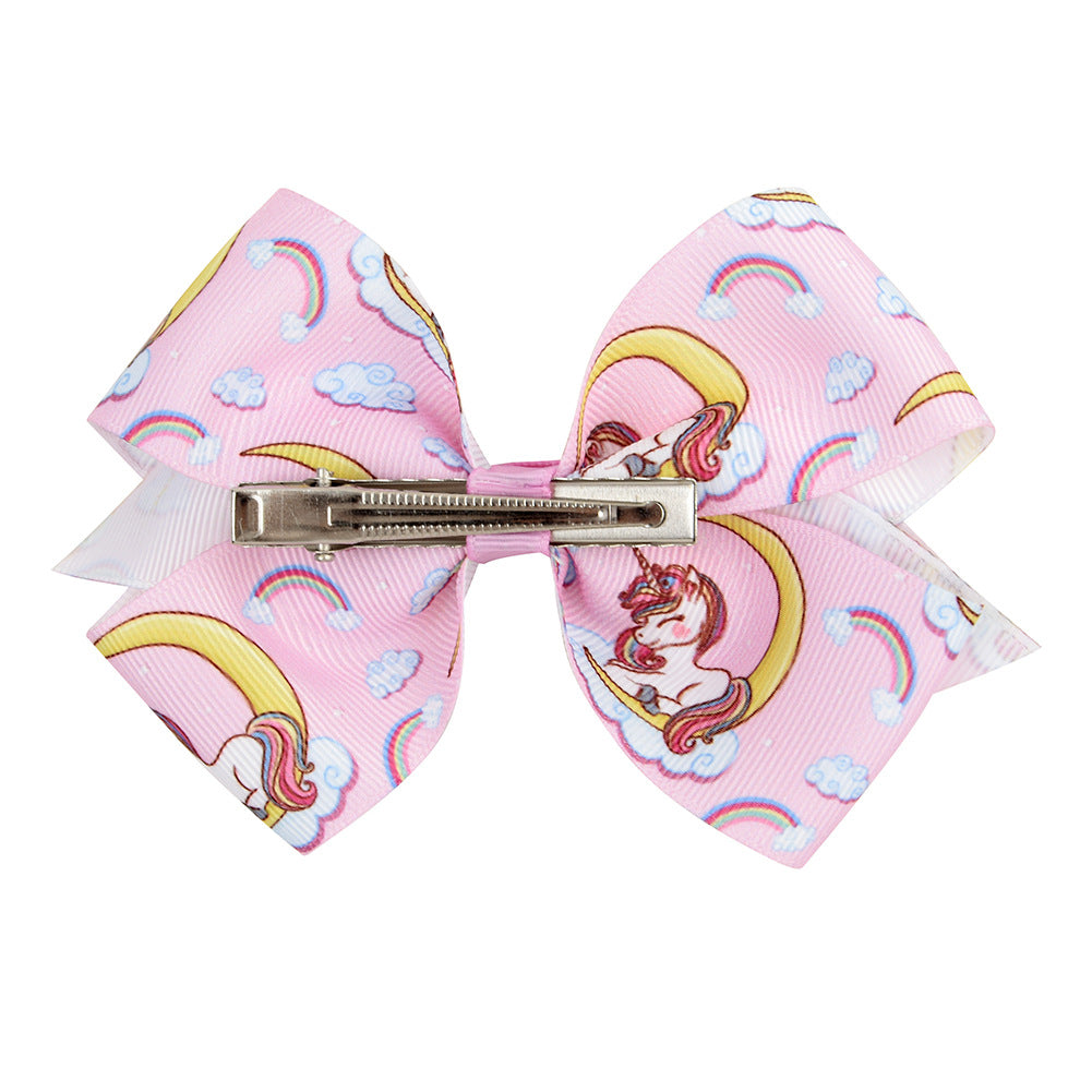 Cute Unicorn Mermaid Bow Hairpin Set