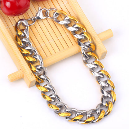 Streetwear Solid Color Stainless Steel Metal Bracelets