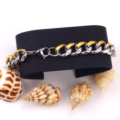 Streetwear Solid Color Stainless Steel Metal Bracelets