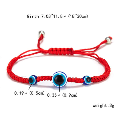 European And American New Blue Eyes Evil Eyes Red Rope Bracelet Wholesale