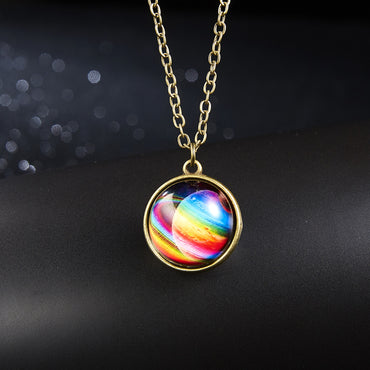 Vintage Style Constellation Alloy Glass Plating Unisex Pendant Necklace
