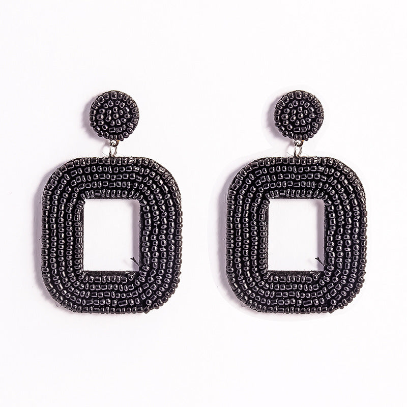 Ethnic Style Handmade Cloth Bead Earrings