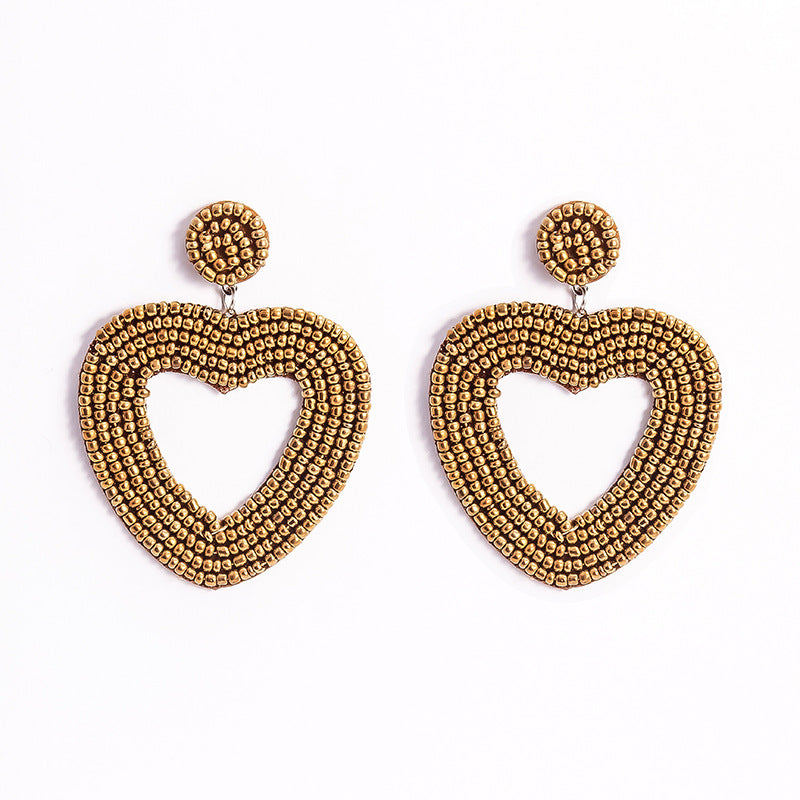 Ethnic Style Handmade Cloth Bead Earrings