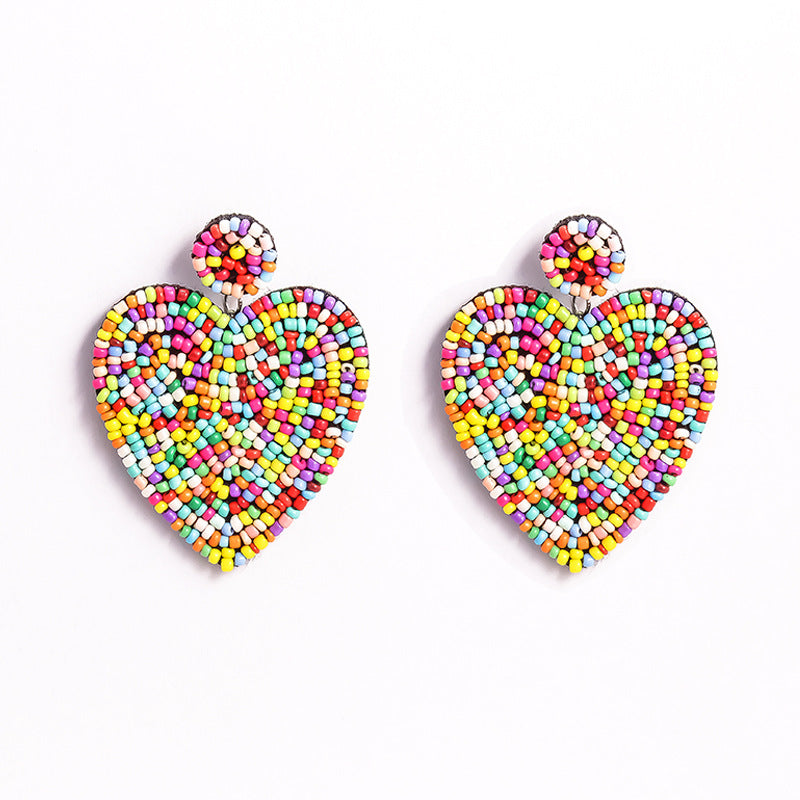 Ethnic Style Handmade Cloth Bead Earrings