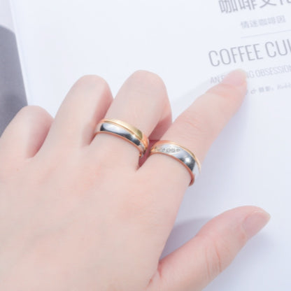 Basic Classic Style Geometric Stainless Steel Inlay Artificial Gemstones Rings