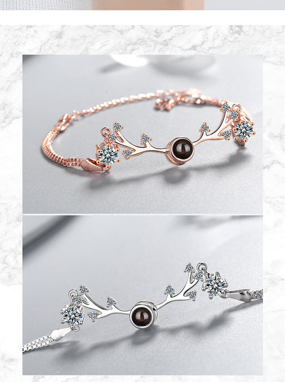Ig Style Antlers Copper Zircon Bracelets In Bulk