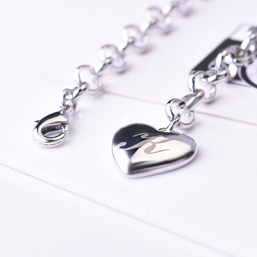 Ig Style Letter Heart Shape Copper Charm Bracelets