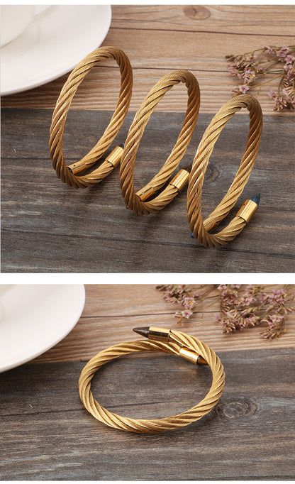 Wholesale Jewelry Twist Chain Stainless Steel Arrow Opening Bracelet Gooddiy