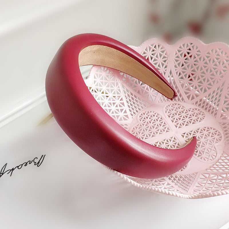 Leather Wide-sided Sponge Headband