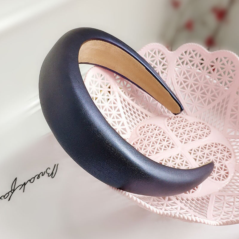 Leather Wide-sided Sponge Headband