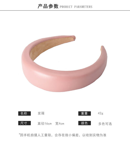 Leather Wide-sided Sponge Headband