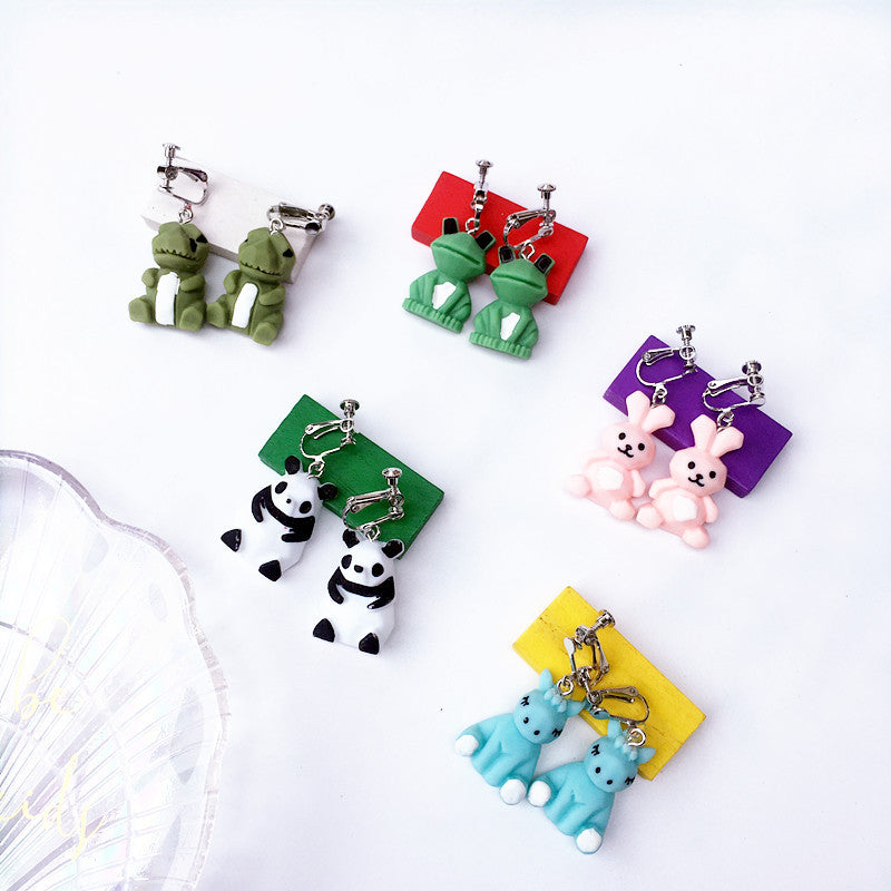 Creative Cute Cartoon Pendant Earrings Resin Drop Earrings