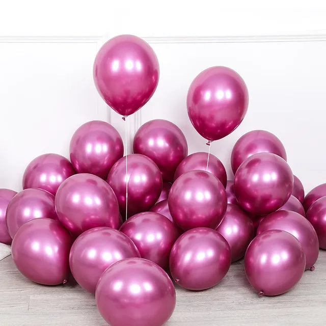 12 Inch 2.8g Metal Balloon Rose Metal Inscription Golden Ball Wedding Birthday Party Decoration Balloon Arrangement Props