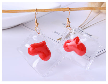 1 Pair Fashion Heart Shape Alloy Plating Women's Drop Earrings