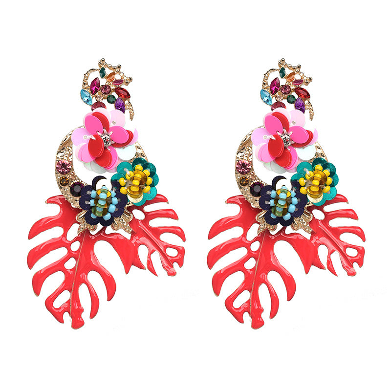 Alloy Fashion Geometric Earring  (red) Nhjj4847-red