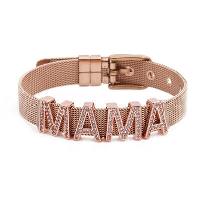 Unisex Letters Numbers Adjustable Mesh Strap Titanium Steel Bracelets &amp; Bangles Yl190506120497