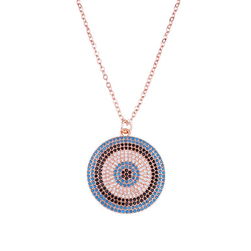 Womens Devils Eye With Zircon Copper Plated  Simple Necklaces Nhas121065