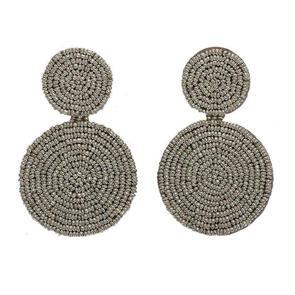 Womens Round Rice Beads Earrings Nhjq139238