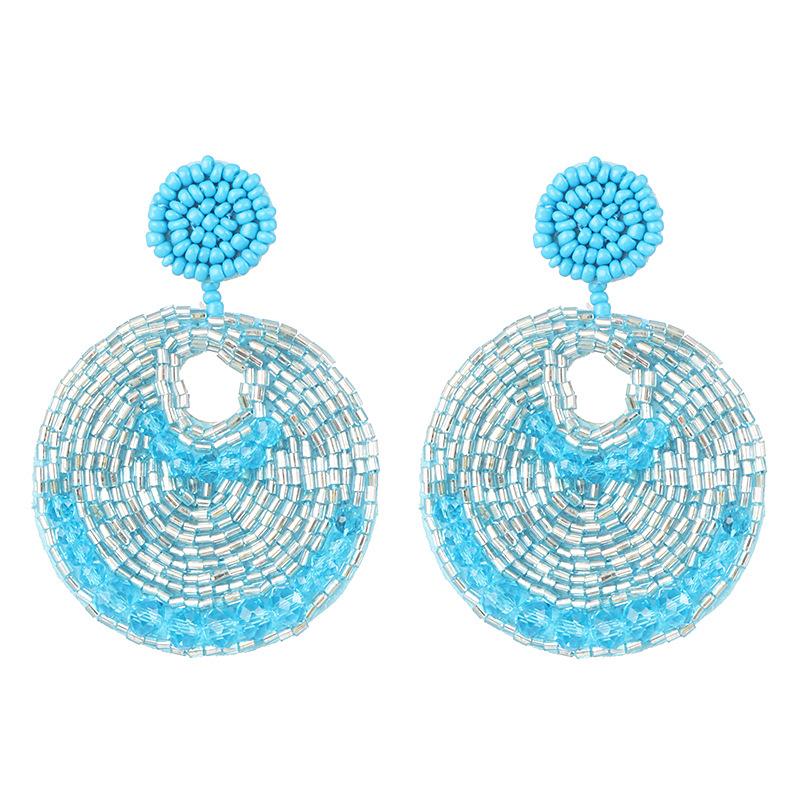 Fashion Geometric Imitated Crystal Rice Beads National Wind Earrings Nhjj139827