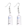 New Transparent Resin Mineral Water Bottle Earrings Nhdp145208