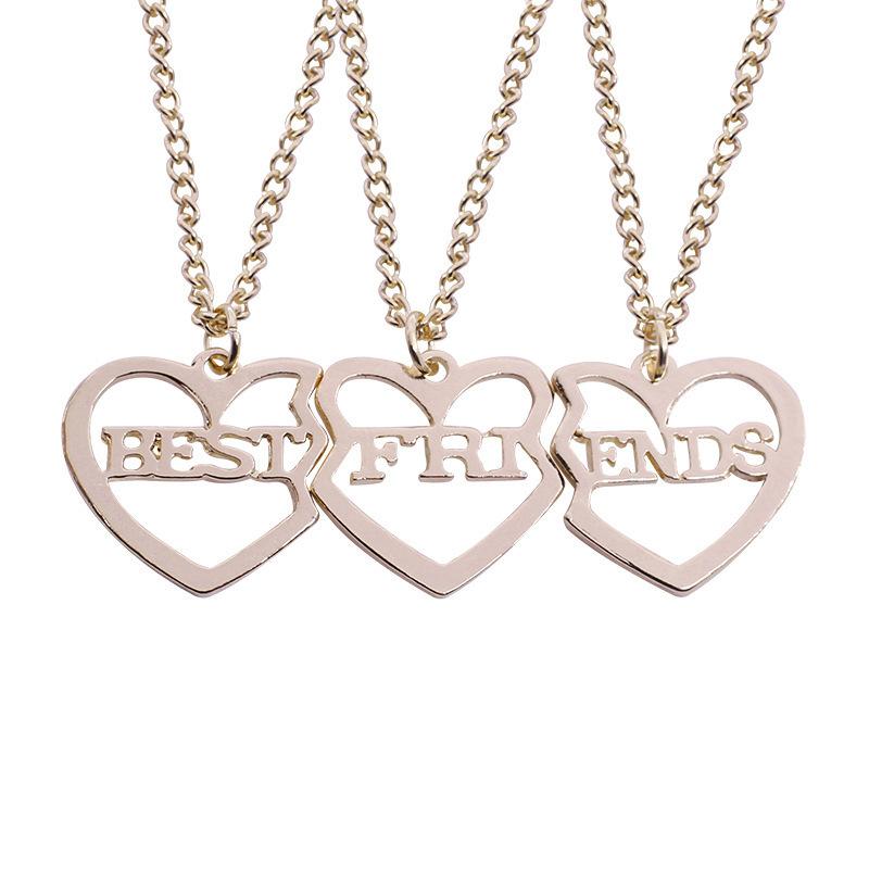 Best Friends Good Friend Girlfriend Necklace Hollow Love Letter Necklace Nhcu146649