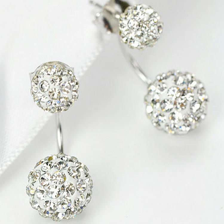 Fashion Alloy Imitated Crystal Ball Stud Earrings Nhdp148370