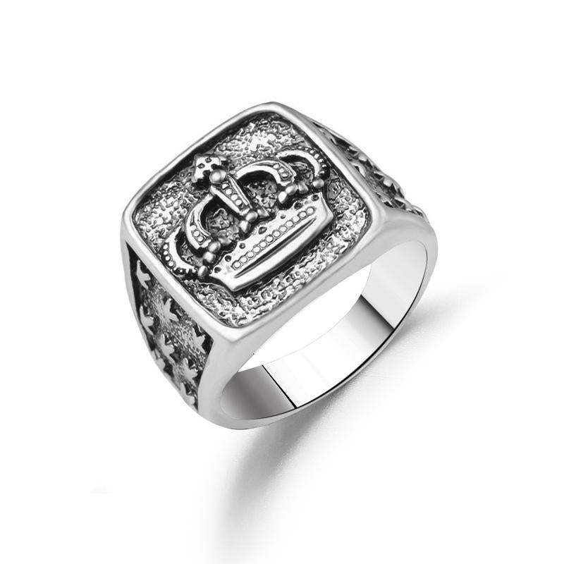 Mens Crown Plating Alloy Rings Nhdp150082