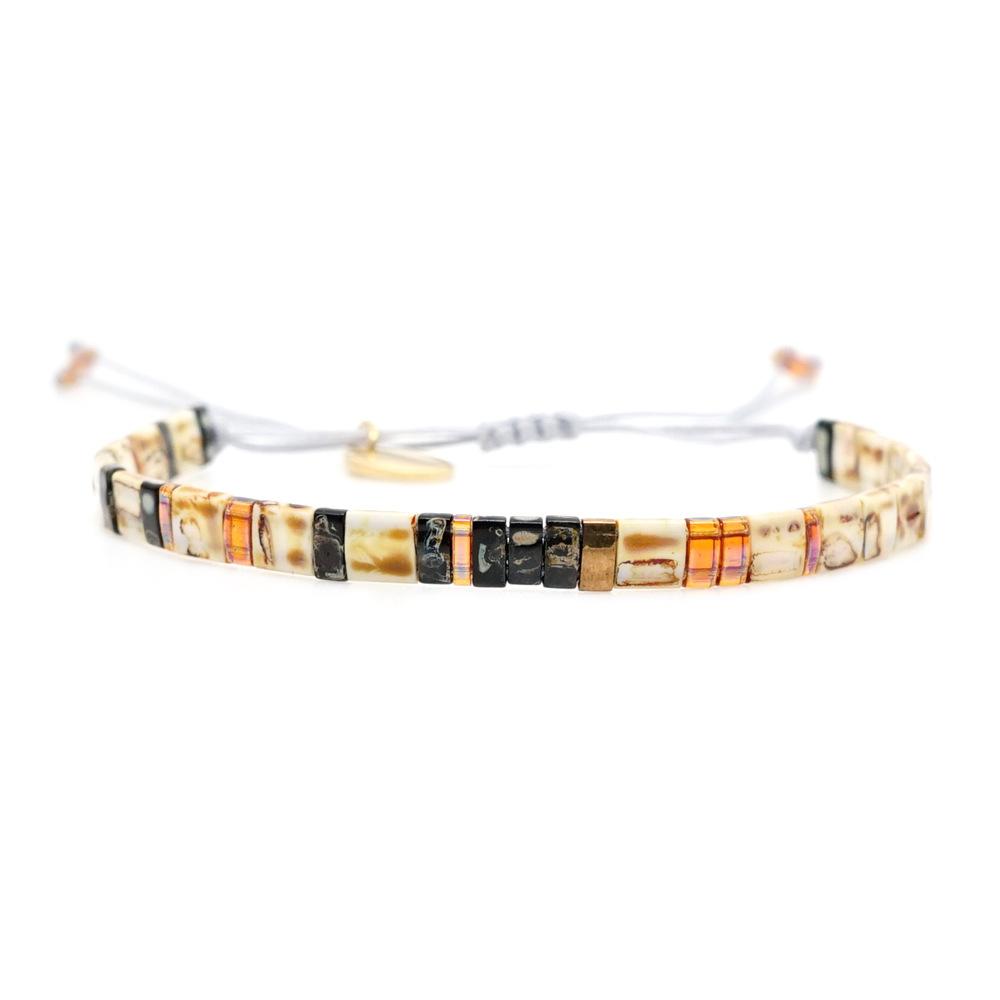 Woven Japanese Rice Beads Bracelet Nhgw156849