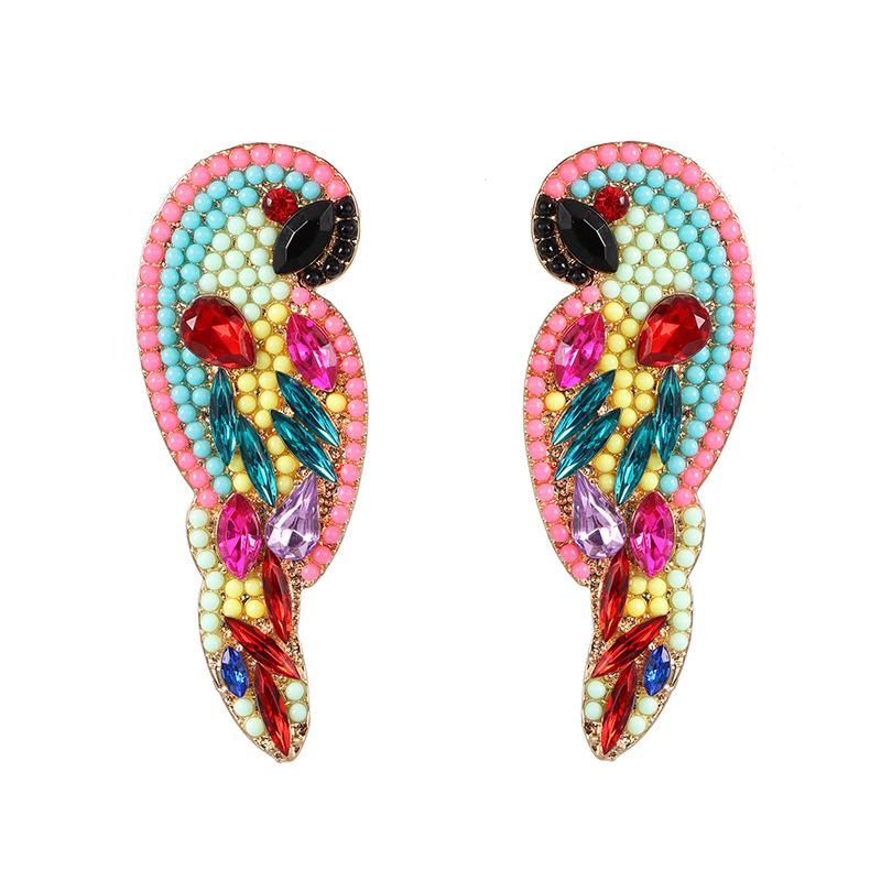 New Color Rhinestone Bird Earrings