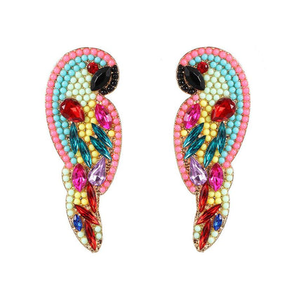 New Color Rhinestone Bird Earrings