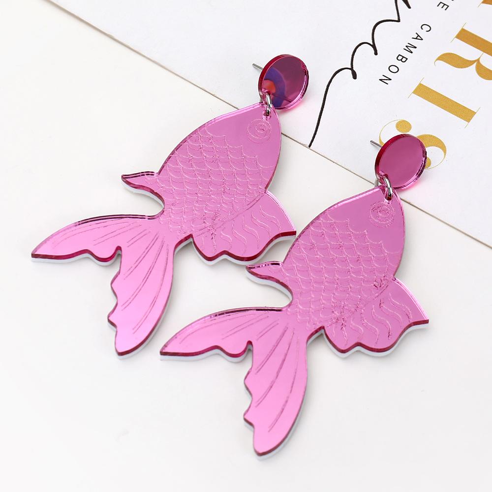 Creative Handmade Earrings Creative Personality Retro Jewelry Goldfish Koi Earrings Female