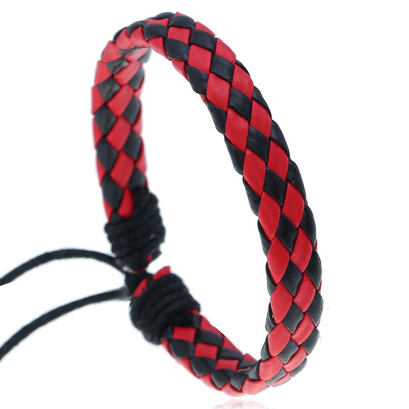 Fashion Geometric Pu Leather No Inlaid Unisex Bracelets