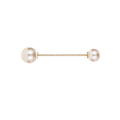 New Double-headed Pearl Word Pin Simple Anti-buffing Brooch Collar Brooch Fashion Wild Neckline Pin Shawl Buckle