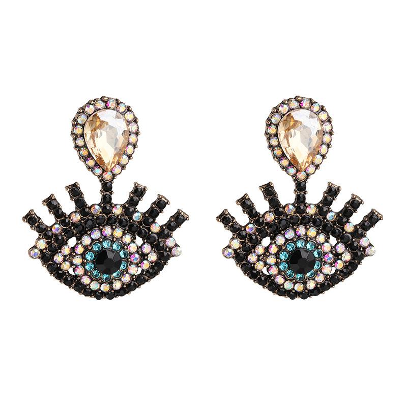 New Diamond Eye Tassel Earrings Devil's Eye Earrings