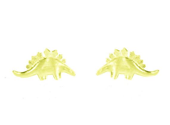 Best Selling Little Dinosaur Earrings Environmental Protection Alloy Plating Gold Silver Rose Earrings