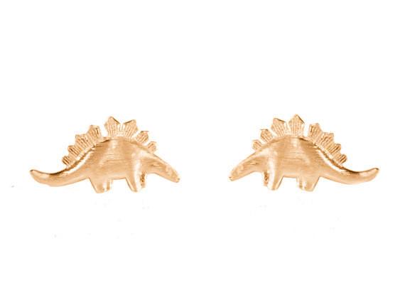 Best Selling Little Dinosaur Earrings Environmental Protection Alloy Plating Gold Silver Rose Earrings