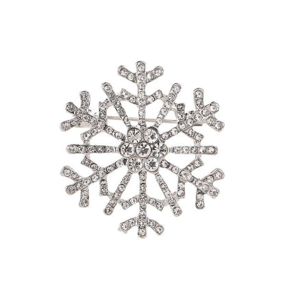 Fashion Snowflake Alloy Plating Diamond Artificial Gemstones Unisex Brooches