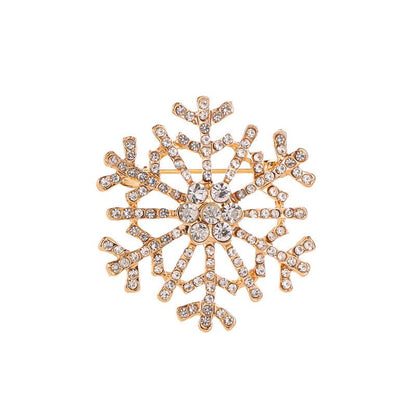 Fashion Snowflake Alloy Plating Diamond Artificial Gemstones Unisex Brooches