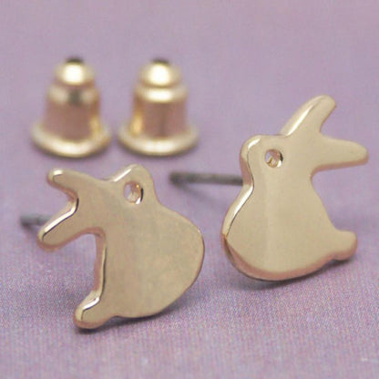 Alloy Plating Gold Silver Hooligan Rabbit Earrings Animal Earrings Wholesale