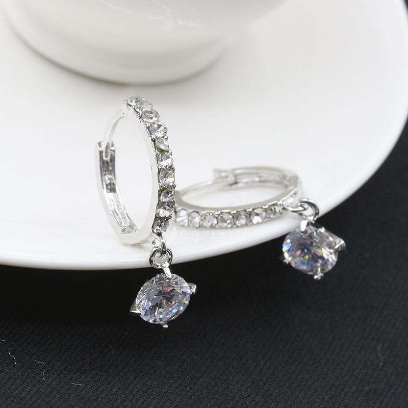 Korean Earrings Hearts And Arrows Zircon Earrings Full Diamond Crystal Earrings Wholesale