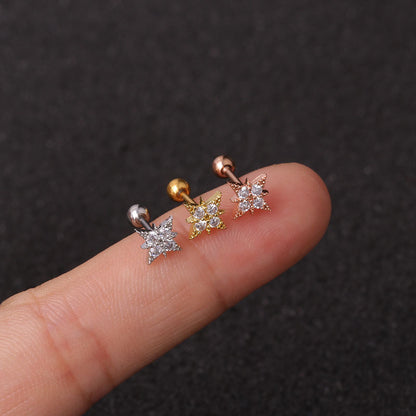 Hot Sale Rose Gold Earrings Stainless Steel Thin Rod Earrings