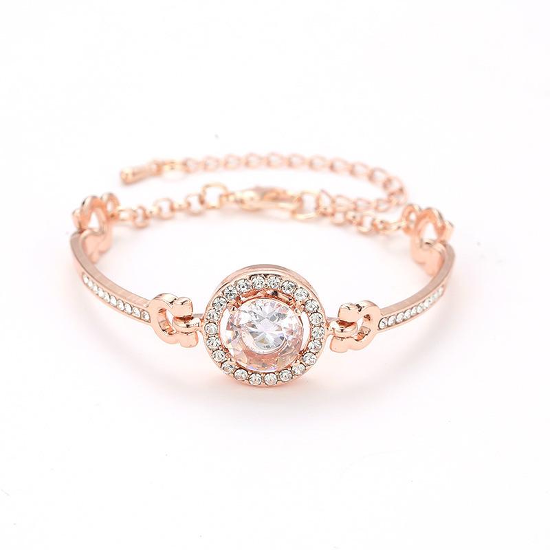 Lady Geometric Alloy Plating Rhinestones Women's Bracelets