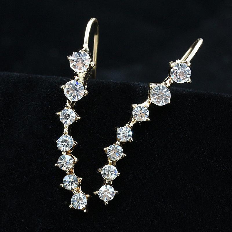 Women's Long Earrings With Rhinestones