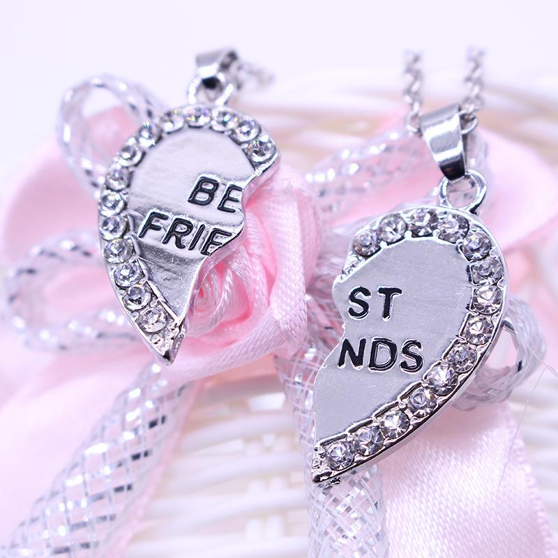 Fashion Heart Alloy Diamond Women's Necklace