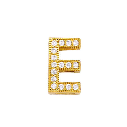 Fashion Letter Copper Gold Plated Zircon Necklace