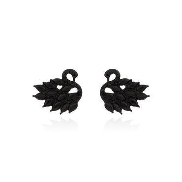 Korean Black Swan Full Diamond Earrings