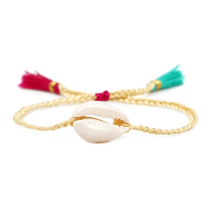 Fashion Tassel Hand-woven Multicolor Shell Bracelet